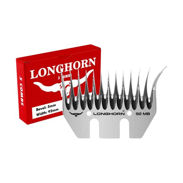 Hovedbilde Longhorn kam 13 tenner Alpakka og vinter kam  92 ...